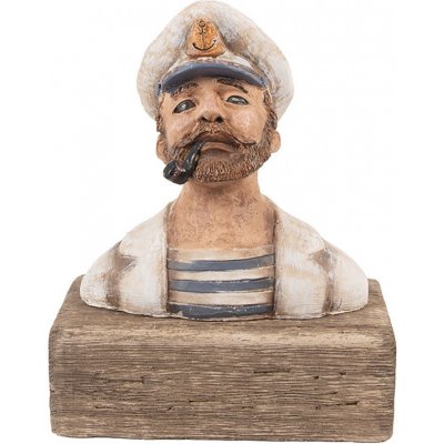 Clayre & Eef Dekorace figurka námořník s fajfkou na podstavci Rustic - 16*8*20 cm – Hledejceny.cz