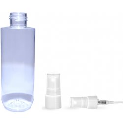 Ambra Plastová lahvička čirá s bílým kosmetickým rozprašovačem 150 ml