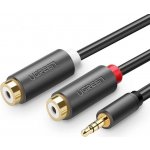 UGREEN AV109 Samec 3,5 mm Jack na 2x Samec RCA (Cinch) kabel 0,25 m (černý) – Zboží Živě