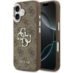 Guess PU 4G Metal Logo Zadní Kryt pro iPhone 17 Silver Brown – Zboží Mobilmania