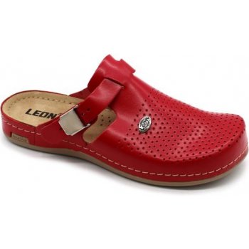 Leon 950L dámská kožená pracovní zdravotní obuv červená