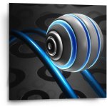 Sablio Obraz Modrá koule - 50x50 cm – Hledejceny.cz