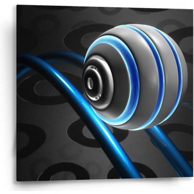 Sablio Obraz Modrá koule - 50x50 cm – Hledejceny.cz