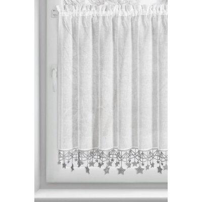 EUROFIRANY KRÁTKÁ VÁNOČNÍ ZÁCLONA NA PÁSCE XMAS 90X150 CM HVĚZDY – Hledejceny.cz