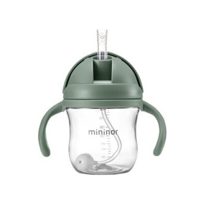 Mininor lahev s brčkem Tritan 220 ml Willow Green – Zboží Dáma