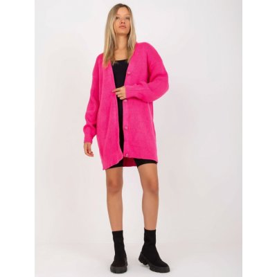 Rue Paris Pletený kabátek růžový – Zboží Mobilmania