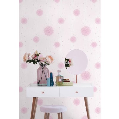 Postershop Vinylová omyvatelná tapeta drobné růžové květy na růžovém pozadí 53x950 cm – Zboží Mobilmania