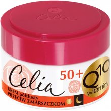 Celia Q10 Vitamins polotučný denní a noční krém proti vráskám 50+ 50 ml
