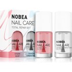 NOBEA Nail care Diamond Strenghtener zpevňující lak na nehty 6 ml + Top coat vrchní ochranný lak na nehty s leskem 6 ml – Zboží Dáma