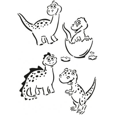 EFCO Plastová šablona dinosauři A4 – Zboží Dáma