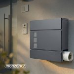 monzana Designer Poštovní schránka s průhledové okénko antracitová – Hledejceny.cz