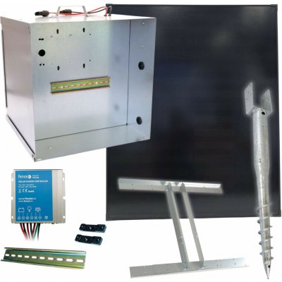Basic sada solární ohradník - Kompletní přenosná schránka + konzole a panel 200 W – Hledejceny.cz
