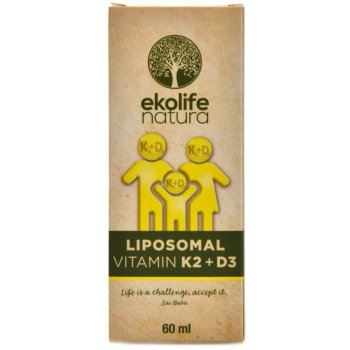 Ekolife Natura Lipozomální Vitamín K2+D3 60 ml