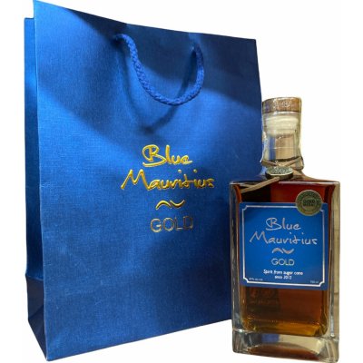 Blue Mauritius Gold 15y 40% 0,7 l (dárkové balení 2 pralinky v měšci) – Zboží Mobilmania
