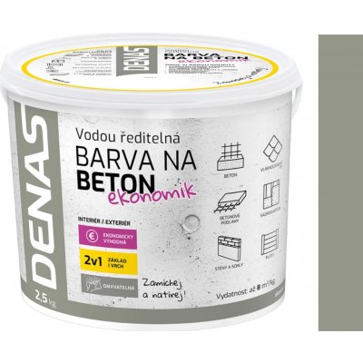 Denas na beton ekonomik 2,5 kg šedá – Sleviste.cz