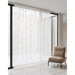 Takoy Hotová záclona 400x290 vyšívané stříbrné lístky Silver Leaves-HT-01140 | 400 x 290 cm – Hledejceny.cz