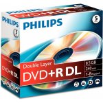 Philips DVD+R DL 8,5GB 8x, jewel, 5ks (DR8S8J05C/00) – Hledejceny.cz