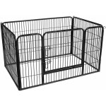 Feanderea Ohrádka pro štěňata černá 4 díly 122 x 70 x 80 cm – Sleviste.cz