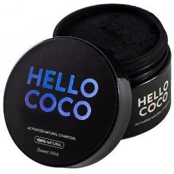 Hello Coco Sweet Mint aktivní uhlí na bělení zubů 30 g