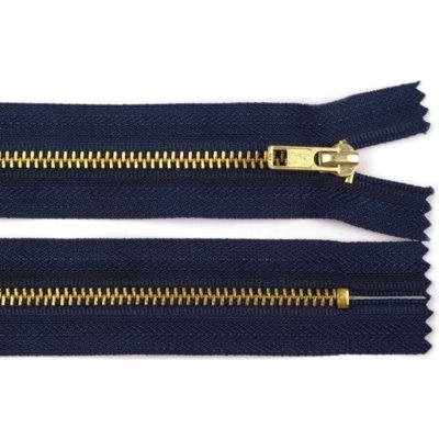 Prima-obchod Kovový / mosazný zip No 4 délka 20 cm kalhotový POL, barva Modrá tm. – Hledejceny.cz