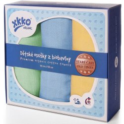 XKKO Osušky z biobavlny Organic 90 x 100 Staré časy PastelsBoys 3 ks