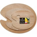 Dřevěná paleta oválná Phoenix - 20 x 30 cm – Zboží Mobilmania