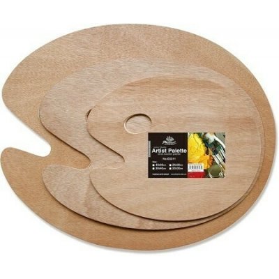 Dřevěná paleta oválná Phoenix - 20 x 30 cm – Zboží Mobilmania