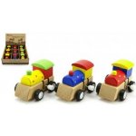 Teddies Dřevěná mašinka na klíček 3 barvy – Sleviste.cz