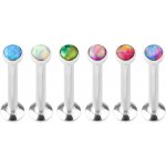 Šperky4U piercing do brady labreta růžový opál LB1020-OP22 – Sleviste.cz