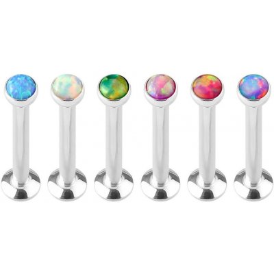 Šperky4U piercing do brady labreta růžový opál LB1020-OP22 – Sleviste.cz
