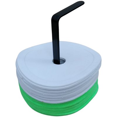 MERCO Značky na podlahu kruh sada 24 ks Barva: bílo-zelená – Zboží Dáma