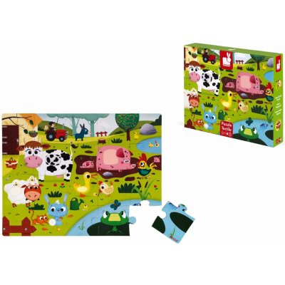 Janod Zvířátka na farmě 20 dílků – Zboží Dáma