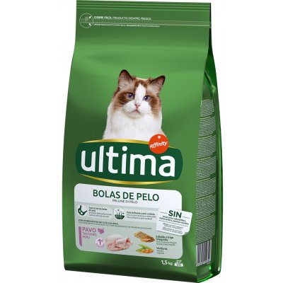 Ultima Cat Hairball krocaní & rýže 1,5 kg