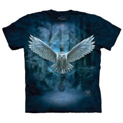 Pánské batikované triko The Mountain Očekávejte Magii modré