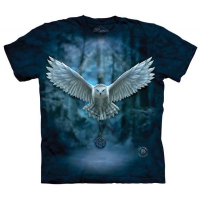 Pánské batikované triko The Mountain Očekávejte Magii modré