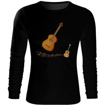 Tričko s potiskem Kytary pánské Černá – Zboží Mobilmania