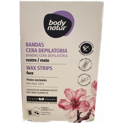 Body natur epilační voskové pásky obličej olej ze sladkých mandlí 12ks – Hledejceny.cz