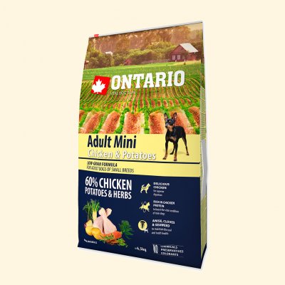 Ontario Adult Mini Chicken & Potatoes & Herbs 6,5 kg – Zboží Mobilmania