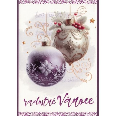 Pohlednice Vánoční ozdoby – Zboží Dáma