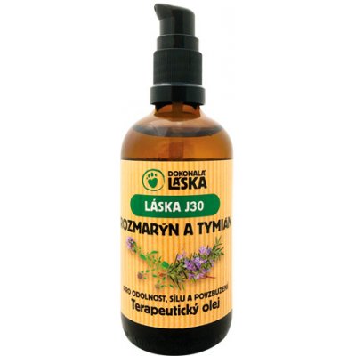 Dokonalá Láska Láska J30 Rozmarýn a tymián terapeutický olej 100 ml