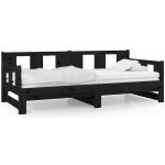 Petrashop 820291 Výsuvná černá / masiv borovice – Zboží Dáma