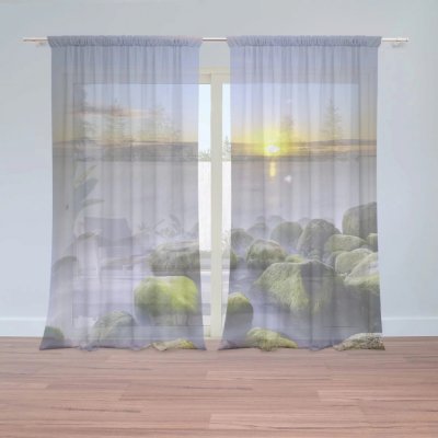 Záclony Kameny v jezeře: 2 ks - 150x250 cm - Sablio – Hledejceny.cz