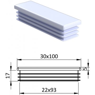 Kovoinox Krytka plastová 30 x 100 mm – Hledejceny.cz
