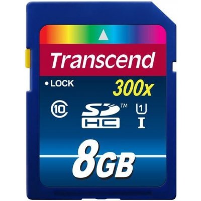 Transcend 8 GB SDHC UHS-I U1 300X TS8GSDU1