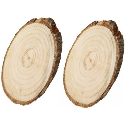 Oválné dřevěné plátky s kůrou 12ks – Zboží Mobilmania