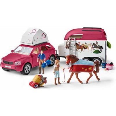 Schleich Dobrodružné auto s přívěsem a koněm 102642535 – Sleviste.cz