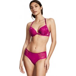 Victoria's Secret dámské kalhotky SEXY ILLUSIONS Floral No-Show vínové