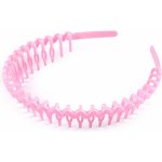 Plastová čelenka do vlasů s hřebínkem Varianta: 2 růžová sv., Balení: 1 ks – Hledejceny.cz