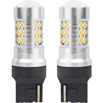 AMIO LED žárovka sada 12V/24V WY21W oranžová CANBUS T20 (7440) – Hledejceny.cz