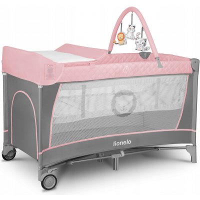 Lionelo Cestovní postýlka Flower Flamingo – Zboží Dáma